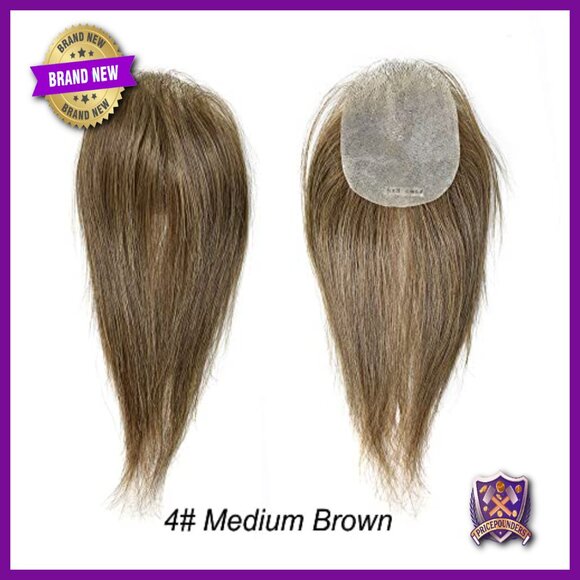 Human Hair Toupee Hairpiece 6x8cm PU Skin Base for Hair Loss Volume main image 6